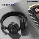 Nu Republic Starboy with 54 Hour Playtime,X-Bass® Technology,40mm Neodymium Drivers,Gaming Mode,Bluetooth V5.4,Dual Pairing,Dual Stereo,Type-C Fast Charging ENC Bluetooth Over Ear Headphones (Black) - Image 12