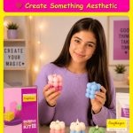 Craftinger DIY Bubble Candle Making Kit with 400gm SOYA Wax | 2 Different Size Silicon Molds | 4 Pigment | Wicks & Sticks | Beginner Kit for Kids & Adults | Ideal for Birthday Gifts, Craft Lover - Image 5