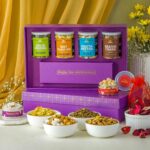 Omay Foods 7_Pcs Gourmet Delights Gift Box | Healthy Snacks, Dry Fruits, Nuts | Premium Corporate Gift for Clients & Employees | Festive & Wedding Return Gift Box