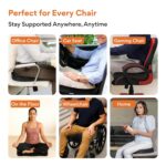 FOVERA Orthopedic Coccyx Seat Cushion for Tailbone Pain | 2-Years Warranty | Memory Foam Chair Pad for Sciatica & Back Pain Relief (18 x 17 Inch), Fits Up to 120Kg Wt, for Chair & Car (Mesh Black) - Image 9