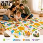 Baby Play Mat for 0 to 3 Years | Extra Thick 6mm Foldable Reversible Crawling Mat | BPA Free Waterproof Baby Mat for Floor (Learning Mats, Animal Print) - Image 4