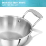 Hawkins Pro 1.5 Litre Deep-Fry Pan, Triply Stainless Steel Kadhai with Steel Handles and Steel Lid, Small Kadhai, Silver (PSK15S) - Image 7
