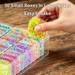 Transparent Plastic Tool Organiser Box with 6 Removable Inner Containers – Clear Hardware Storage Case with Carry Handle | Screw, Bolt, Nut & Small Parts (30PCS TRANSPARENT BEAD STORAGE BOX) - Image 6