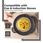 Lifelong Cast Iron 2-in-1 Dosa Tawa & Grill with Wooden Spatula (30cm) | Double-Sided Tawa/Pan for Roti, Dosa, Chapati, Fish & Steak | Naturally Nonstick, Gas & Induction Cookware | Reversible Cooking - Image 4