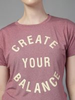 CHKOKKO Womens Stylish Activewear Quick Dry Lightweight Breathable Printed Round Neck Half Sleeve Regular Fit Gym T Shirt for Sports Yoga and Training - Image 6