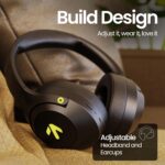 GOBOULT Flex On Ear Bluetooth Headphones with 80H Playtime, 40mm Bass Drivers, Zen™ ENC Mic, Type-C Fast Charging, BT 5.4, AUX, 60ms Low Latency, IPX5, Wireless Headphone(Jet Black) - Image 7
