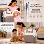 Motherly Patented Design Maternity Diaper Bag with Accessories | Waterproof Baby Travel Bag | Multi-Pocket Organizer for Newborn Essentials & Hospital Use (Envy Series) - Image 6