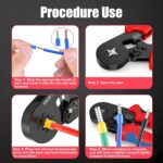 GREECHO Ferrule Crimping Tool Kit with 1200PCS Wire End Ferrules & Crimper Plier, Wire Crimping Tool Kit Self-adjustable Ratchet Tool Set for AWG 23-7 Electrical Wire Connectors, 0.25-10mm² - Image 7