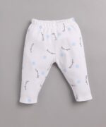 Baby GO Baby Boys & Girls Cotton Pajama Pants Pack of 3 | Soft Breathable Elastic Waist Printed Lounge Pants for Newborn Infants | Comfortable Nightwear Bottom Set - Image 3