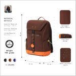 Sidewalk Backpack for College & Daily Carry | Fits 15.6 Inch Laptop | 21L Water-Resistant Aerology Fabric Daypack with Luggage Strap - Image 4