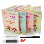 QOZWEID Magic Calligraphy, Homeschool Supplies, Preschool workbook, Numbers & English & Drawing & Mathematics Auto Fade Pen & 4 Books - 10 Riffile 1 Grip 1 pen (model -2026) size 19x3 cm - Image 7
