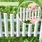 Rushwak Garden Fence Outdoor (8 Panels - 10ft Total Running Length) Fence for Garden Fencing Plastic PVC Durable Easy Installation Decorative Picket Fence Border Edging for Lawn Pathway & Flower Beds - Image 4