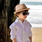 THE BOW TIE HOUSE Modern Dapper Fedora hat for Kids - Vintage Western Formal Style-Beige(1-6 Years) - Image 2