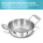 Hawkins Pro 1.5 Litre Deep-Fry Pan, Triply Stainless Steel Kadhai with Steel Handles and Steel Lid, Small Kadhai, Silver (PSK15S) - Image 5