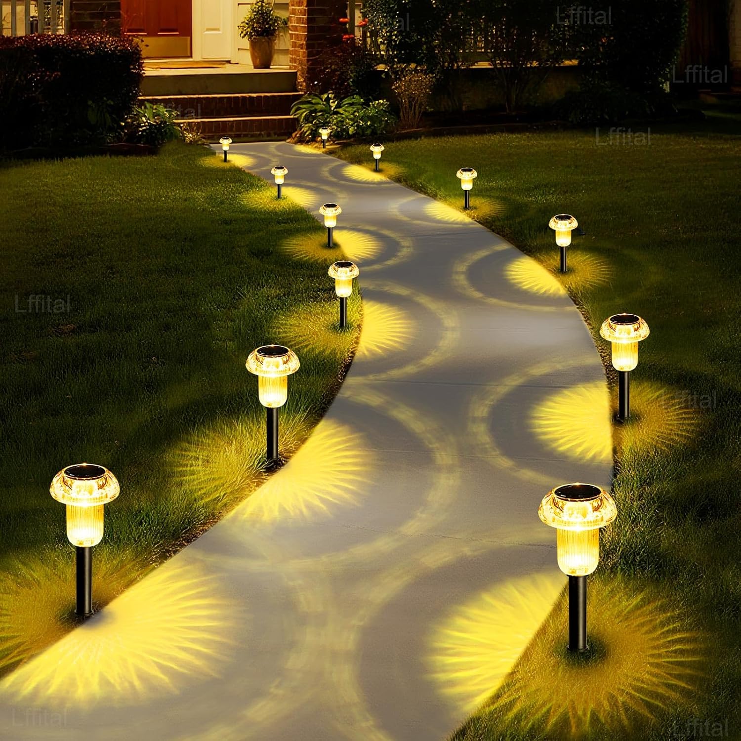 81tmtLG6fOL._SL1500_.jpg Solar Mushroom Lights Outdoor Waterproof Lighting for Garden Fence Frond Yard Driveway Walkway Pathway Patio Lawn Sidewalk Landscape (Warm White, 8 Pack) - Image 1