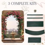 HASTHIP® Metal Plant Stands for Garden, Arch Trellis for Plants Flower Holder Outdoor Steel Plant Stand (Black, 240x140x37cm) - Indoor/Outdoor Balcony Decoration for Backyard, Lawn, Patio - Image 2