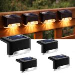 BRITSPEAR Solar Light Outdoor Garden Waterproof Stair Deck Pool Patio Fence Gate Yard Floor Step Railing Balcony Sunlight for Home (4, Standard)
