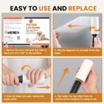 Foodie Puppies Pet Hair Remover Lint Roller with Handle and 4 Refills (300 Sheets), Hair Remover for Dogs and Cats, Ideal for Clothes, Furniture, Coats, Car Seats, Carpets, Fabric, and Dust Cleaning - Image 6