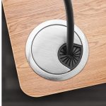 Prince Eleven Desk Grommet for Wire Organizer | Stainless Steel Desk Cord Cable Hole Cover | Computer Cable Manager, Metal Cover for Desk Wire Organization, PC Desk Cables Grommet PCM-001(SS) - Image 3