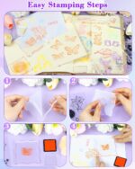 7 Pieces FIVEIZERO Acrylic Stamp Block with Grid Lines(Lace Edge) | Clear Stamping Blocks, Ideal for Scrapbooking Crafts Card Making, Decorative DIY Essential Stamping Tool - Image 5