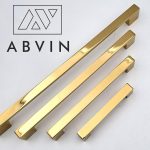 ABVIN Premium Pvd Gold Bar Handles, Modern Gold Cabinet Hardware, Furniture Pulls For Doors, Cabinets, Cupboards & Drawers (1 Pcs) (96Mm (4 Inch)), Pull Handle - Image 4
