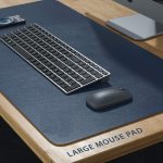 SEASPIRIT Double side Non-Slip Desk Pad Waterproof PVC Leather Table Protector Large Mouse Pad, Easy Clean Laptop Writing Mat for Office /Home (Brown+Gray, Pack of 1) (60*35, Navy blue and Yellow) - Image 5