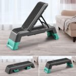 leikefitness Multifunctional Aerobic Deck with Cord Workout Platform Adjustable Dumbbell Bench Weight Bench Professional Fitness Equipment for Home Gym (Black) | with Cord and Adjustable Dumbbell & Weight Bench, Fitness Equipment for Workout Home Gym - Image 5