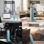 Speedex Stainless Steel Water Bottle 1 Ltr, Leak Proof Screw Cap, BIS Approved 1000 ml Metal Bottle For Daily, Office, School, Gym, Travel Use for Men, Women, Kids, Adults, Dual Blue, Set of 4 - Image 5