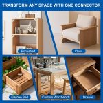 30PCS Universal Furniture Corner Connector, Small Metal Corner Brackets for Wood, Hardware Corner Brace Triangle Support Bracket, Angle Bracket L Brackets for Shelves Cabinet Drawer with 120 Screws - Image 7