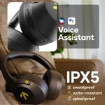 GOBOULT Flex On Ear Bluetooth Headphones with 80H Playtime, 40mm Bass Drivers, Zen™ ENC Mic, Type-C Fast Charging, BT 5.4, AUX, 60ms Low Latency, IPX5, Wireless Headphone(Jet Black) - Image 9