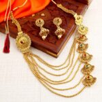 Sukkhi Ethnic Gold Plated Kundan Multi-String Set of 3 Necklace with Jhumki Earrings Combo for Women & Girls (SKR48716) - Image 5