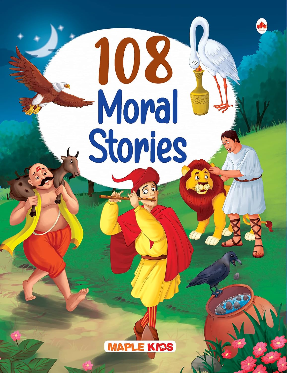 81y4kJnEzbL._SL1500_.jpg 108 Moral Stories (Illustrated) - Story Book for Kids - English Short Stories - Bedtime Children Story Book - 3 Years to 10 Years Old Children - Read Aloud to Infants, Toddlers - Image 1
