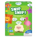 Skillmatics Paper Scissor Activity Book Snip Snip 25 Fun Cutting & Creative Activities for Preschoolers 2 Child-Safe Scissors Fine Motor Skills Craft Kit for Kids Ages 3, 4, 5, 6, 7 Multicolour