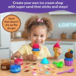Skillmatics Sandeezy Pretend Play Ice Cream Parlour Set – Sand Playset with Moulds, Tools & Toppings, Sensory Toy for Kids, Non-Toxic, Mess-Free, Creative Indoor Activity Ages 3, 4, 5, 6, 7 | Sensory Toy with Moulds, Tools & Toppings for Kids, Non-Toxic, Indoor Activity, Screen-Free Gift for Ages 3, 4, 5, 6, 7 - Image 2