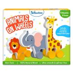 Skillmatics Wooden Animal Toys on Wheels, Wooden Toys for Kids | Imaginative Play for Babies & Toddlers, Educational Gifts for Infants 9 Months to 3 Years