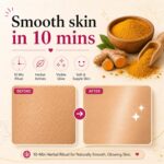 4 in 1 Turmeric Bikini Wax Powder Tan Removal Hair Removal Skin Brightening Turmeric Bikini Line Hair Removal Waxing Powder Made For Sensitive Skin No Heat No Strip Bikini Wax Powder For Women 80g - Image 8