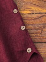 TADKEE Women's Linen Blend Solid Regular Fit Tunic Top | Kurti for Women - Image 3