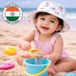 Baby Eli Premium Cotton Summer Bucket Hat – Breathable Wide Brim Sun Cap for Infants & Toddlers (6-24 Months), Soft Sun Protection Beach Hat for Boys & Girls White - Image 7