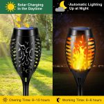 Solar Outdoor Lights - 8 Pack 12 LED Solar Torch Lights with Flickering Flame for Garden Decor Waterproof Solar Garden Lights Outdoor Decor Lighting for Yard Path Patio Solar Flame Torches - Image 5