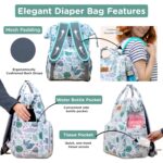 Motherly Patented Diaper Bag Backpack for Moms | Waterproof Baby Travel & Maternity Bag | Spacious Nappy Bag with Insulated Bottle Pockets & Warranty (Floral Series) - Image 5
