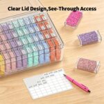 64-Grid Diamond Painting Storage Containers, Portable Transparent Diamond Art Organizer, Which Are Suitable for Quick DIY, Beads and Diamond Art Storage Containers - Image 7