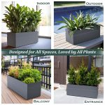 YUCCABE ITALIA FOXB GT 24 INCH Rectangle Pots for Plants Highly Durable Polymers Lightweight Indoor Outdoor Flower Pot Gamla Tree Planter Container Planters for Living Room, Balcony Garden - Image 7