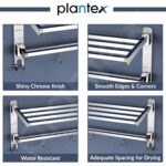Plantex Stainless Steel Towel Hanger for Bathroom/24 Inch Folding Wall Mounted Bathroom Cloth Hanger/Towel Rack/Chrome Finish Bathroom Accessories- Pack of 1 - Image 4