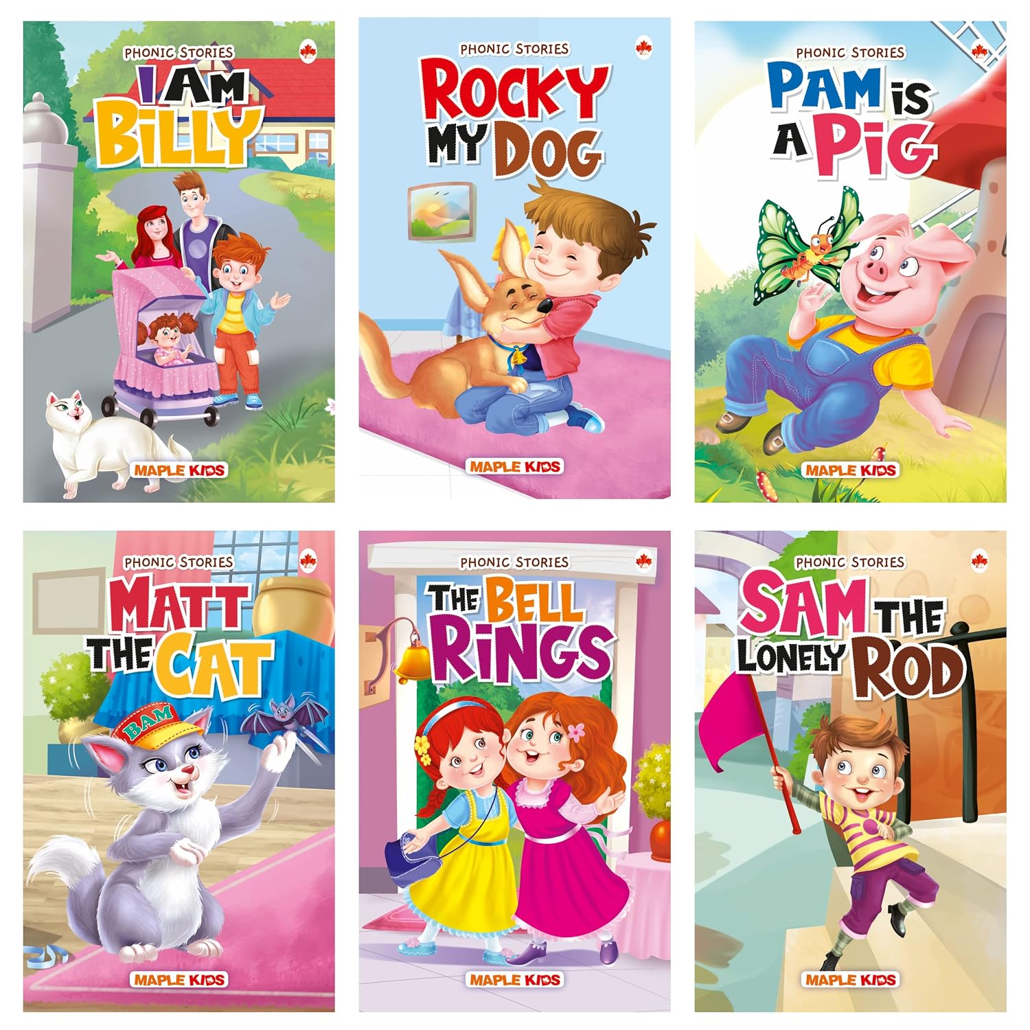 914BVlcXuAL._SL1500_.jpg Phonic Reader (Illustrated) (Set of 6 Books) - Story Books for Kids - Bedtime Stories - 2 Years to 6 Years Old - Read Aloud to Infants, Toddlers - Image 1