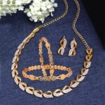 ZENEME Non-precious Metal Gold Plated and American Diamond Necklace Set & Bangles for Women & Girls - Image 3