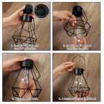 MAGGIFT 2 Pack Hanging Solar Lights, Outdoor Solar Powered Tabletop Lanterns with 15 LED Copper Lights Blub, Waterproof Solar Lantern with Handle for Yard, Lawn, Patio, Garden Decoration, Warm White - Image 7