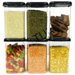 VOLTURI Air Tight Containers for Kitchen Storage (Pack of 6, 1200 ML), Kitchen Storage Box, Airtight Container Set, Fridge Storage Containers for Pulses, Cereals, Grains, Fruits, Vegetables - Image 8