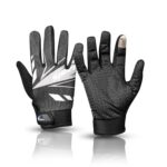 BADOWL Full Finger Bike Riding Gloves for Men & Women, Touchscreen Compatible Motorcycle Gloves for Bike Riding, Durable and Breathable Outdoor Sports Gloves, Nylon, Grey