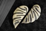 Indeed Antique Finish Brass Door Handle Set for Home,Lemoni Leaf Shape Pull Handle/Home Decor/Glass Door Pull Handle/Door Hardware(160 MM, Pack of 2)
