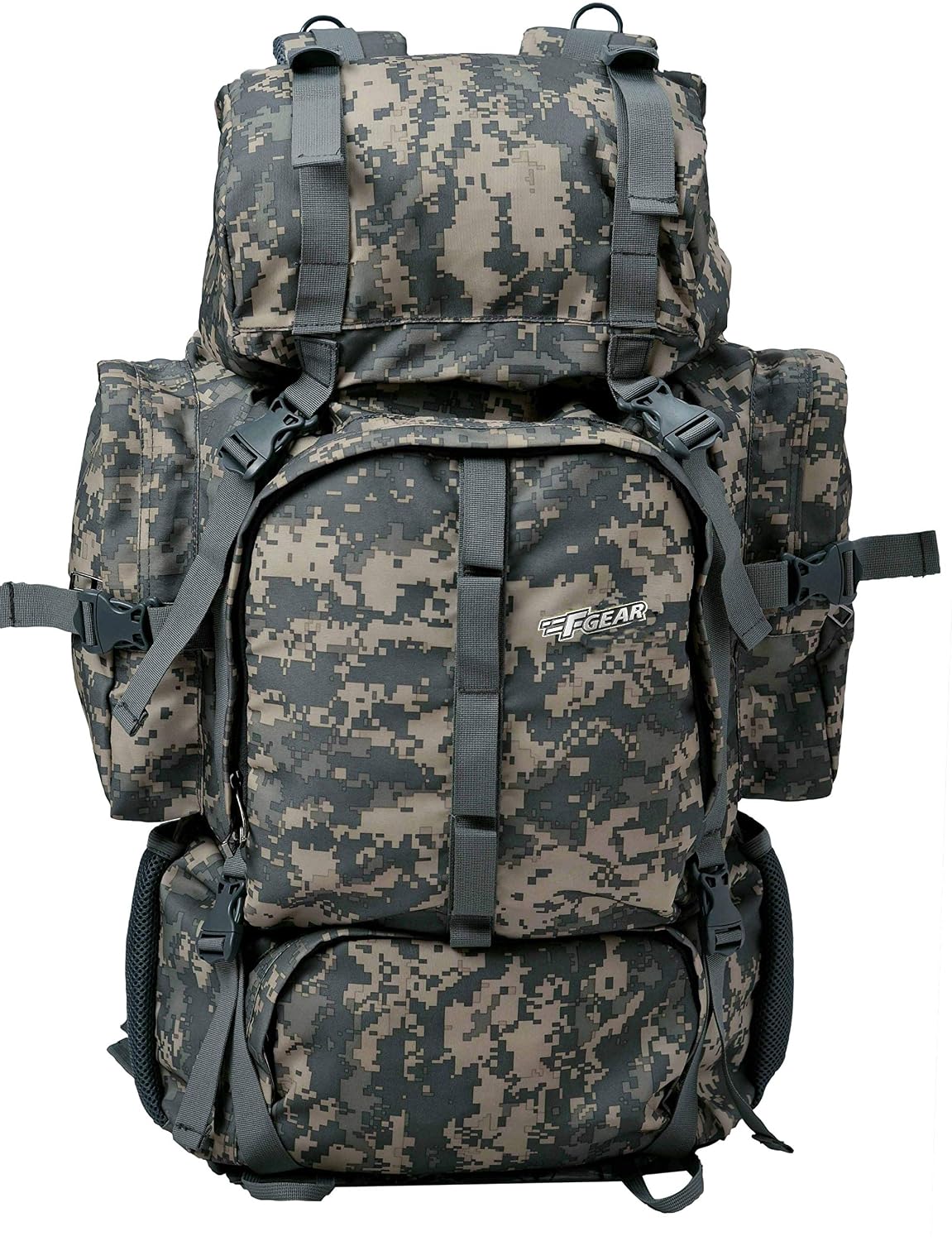 91IEzoKBQZL._SL1500_.jpg F Gear Neutron ACV 50L, Unisex Trekking Bag|Military Bag|Army Bag|Hiking Camping Travel Leisure Tourist Outdoor Sport Rucksack|Multi Pockets, Shoulder Bag - Drawstring Top Open |1 year warranty - Image 1
